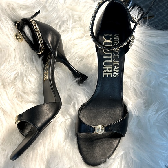 Versace Jeans Couture heels size 41 us size 10 in good condition - Picture 1 of 8